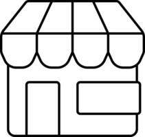 Outline Store icon for business, store locator apps, online marketplace graphics, and retail interface elements vector