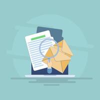 Email and messaging concept, Using email campaigns to reach target markets for online businesses. Email services, Email marketing, user interface templates. Flat cartoon style illustrations. vector