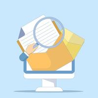 Email and messaging concept, Using email campaigns to reach target markets for online businesses. Email services, Email marketing, user interface templates. Flat style illustrations. vector