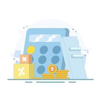 ROI calculation concept, Return on Investment Calculation, return on investment performance measures investment cost and profit efficiency, ROI to get back profit. flat cartoon design. vector