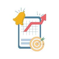 project task management concept. efficient management, strategy and performance, planning to complete work on time. business project planning. successful strategic task solutions. flat design. vector