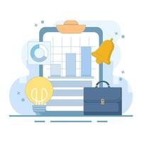Portfolio Asset Investment Concept. Investment portfolio, asset allocation to build passive income, wealth management or mutual fund planning, investment portfolio pie chart. flat design. vector