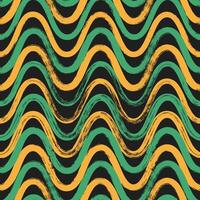 Marker drawn green and yellow wavy lines seamless pattern. Abstract squiggly modern background with continuous lines. Trendy textured print for textile, fabric, wallpaper, wrapping and packaging vector