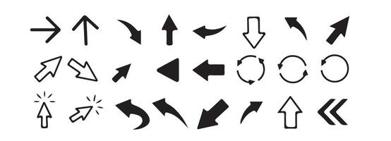 Mouse cursor icon. Black Arrow Icon Collection vector
