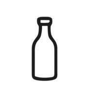 Minimalist Outline Milk Bottle Container Graphic Design Element Illustration vector