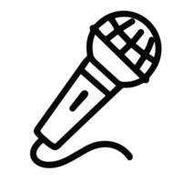 Handdrawn Outline Microphone Musical Device Recording Audio and Speech Tool Icon vector