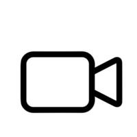 Simple Line Style Rounded Corner Camera Recorder Symbol Media Icon vector