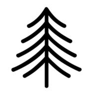 Simple Line Art Christmas Tree Shape Symbol Graphic Element vector