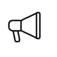 Simple Outline Loudspeaker Design Icon Symbol Communication and Advertising Element vector