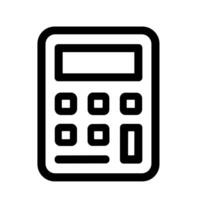 Minimalist Outline Calculator Device Icon For Financial and Mathematical Calculations vector