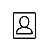 Minimalist Line Drawing Person Portrait Avatar Profile User Account Icon vector