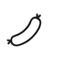 Minimalist Line Drawing Sausage Food Meat Grilled Culinary Icon vector