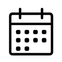 Simple Outline Calendar Date Event Schedule Appointment Time Management Icon vector