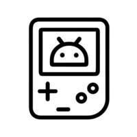 Outline Simple Retro Portable Handheld Console Game Entertainment Icon vector