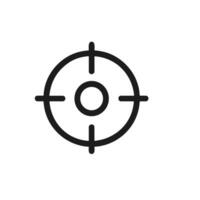 Minimalist Line Target Aim Scope Focus Icon Symbol Graphic Element vector