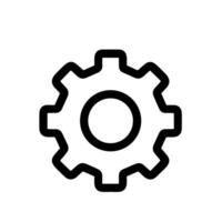 Simple Line Gearwheel Outline Cogwheel Machine Part Mechanical Engineering Icon vector