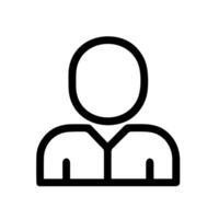 Simple Outline Line Style Person Avatar Profile Account User Icon vector