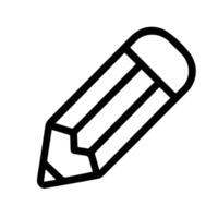 Minimalist Line Drawing Pencil With Eraser Design Object Illustration vector