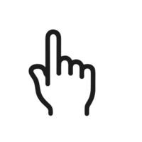 Simple Line Style Finger Pointer Gesture Touch Screen Interface Icon vector