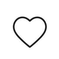 Simple Outline Handdrawn Heart Shape Graphic Element Icon Symbol vector