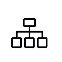 Simple Line Style Hierarchy Chart Organization Diagram Structure Icon vector