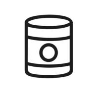 Simple Line Art Can Container Silhouette Symbol Icon Design Element vector