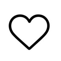 Simple Outline Handdrawn Heart Shape Sign Element Icon Graphic vector
