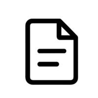 Simple Outline Document File Thin Line Icon for Business and Design vector