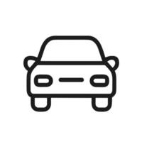 Simple Outline Automobile Vehicle Front View Transport Machine Icon vector