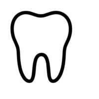 Simple Outline Tooth Cavity Diagram Healthcare and Medical Illustration vector