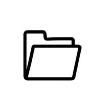 Simple Outline File Folder Document Symbol Storage Shape Iconography vector