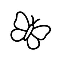 Simple Outline Butterfly Shape Graphic Element Symbol Design Icon vector