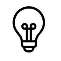 Simple Outline Light Bulb Icon Symbol of Idea and Innovation vector