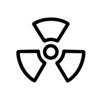 Simple Outline Radiation Symbol Warning Hazard Sign Icon Design Element vector