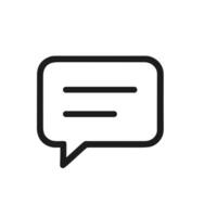 Simple Outline Message Bubble Speech Talk Dialog Communication Icon vector