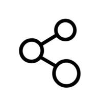 Minimalist Line Connection Share Link Network Social Media Technology Icon vector