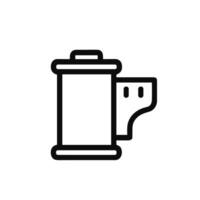 Outline Simple Film Roll Camera Photography Media Element Icon vector