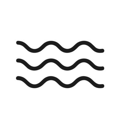 Simple Line Wave Illustration, Abstract Water Sea Ocean Element Graphic
