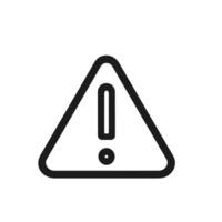 Simple Outline Exclamation Mark Attention Sign In Triangle Shape Icon vector