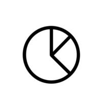 Simple Line Style Pie Chart Indicator Presentation Symbol Data vector