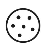 Simple Line Circle with Dots Inside Design Element Illustration vector