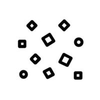 Minimalist Geometric Shapes Pattern, Square and Circle Doodle, Background Element vector