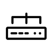 Minimalist Line Server Connection Signal Router Communication Technology Icon vector