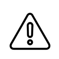 Minimalist Line Style Attention Sign Exclamation Point Symbol Shape Icon vector