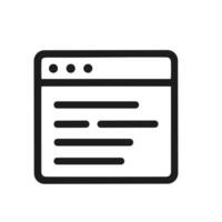 Simple Line Style Webpage Layout Element Icon Illustration Design vector