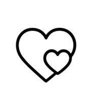 Simple Line Drawing Heart Shape Love Symbol Icon Design Element vector
