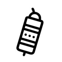 Simple Outline Line Drawing Electrical Resistor Component Device Element Icon vector