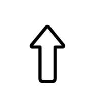 Minimalist Black Line Upward Arrow Directional Sign Navigation Element vector