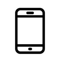 Minimalist Outline Mobile Phone Device Interface Communication Technology Icon vector