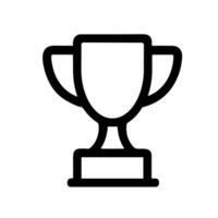 Minimalist Line Drawing Simple Trophy Cup Symbol Icon Element Design vector